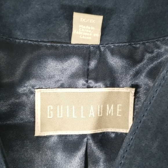 Guillaume Blue Suede Waist Length Jacket - Picture 3 of 6